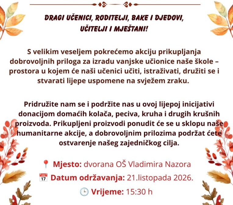 Zajedno gradimo našu vanjsku učionicu !